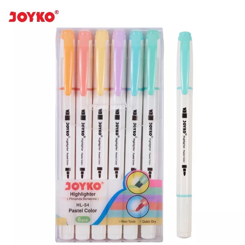 

ART V55J 6pcs Highlighter Joyko Pastel Color HL54 6 warna