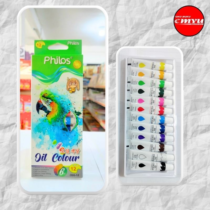 

Oil Colour Philos 12 Warna 6 ML