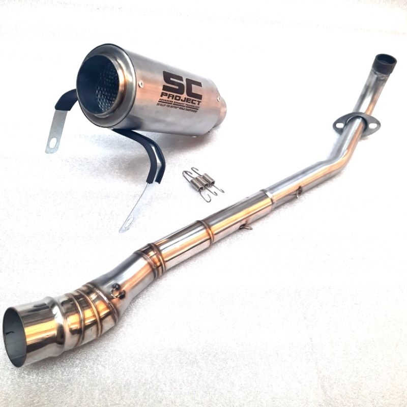 Knalpot SC PROJECT supra 125 vega jupiter z revo blade grand  dll
