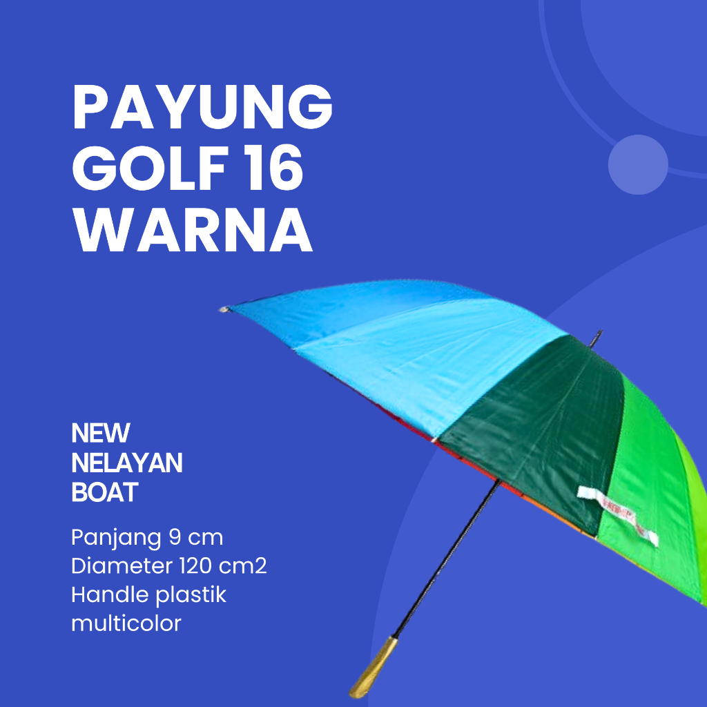 Payung Golf 16 warna - New Nelayan Boat