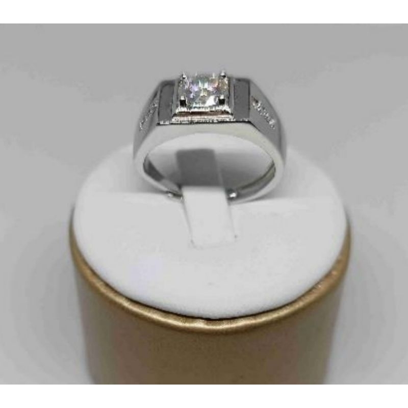 [Luxe Jewellery] 33-Cincin Moissanite Pria 1 Carat Bersertifikat GRA