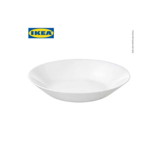 IKEA OFTAST Piring Keramik Cekung Putih 20cm