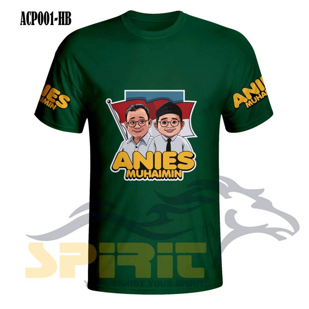 kaos pilpres anies - kaos amin anies baswedan 2024 katun premium