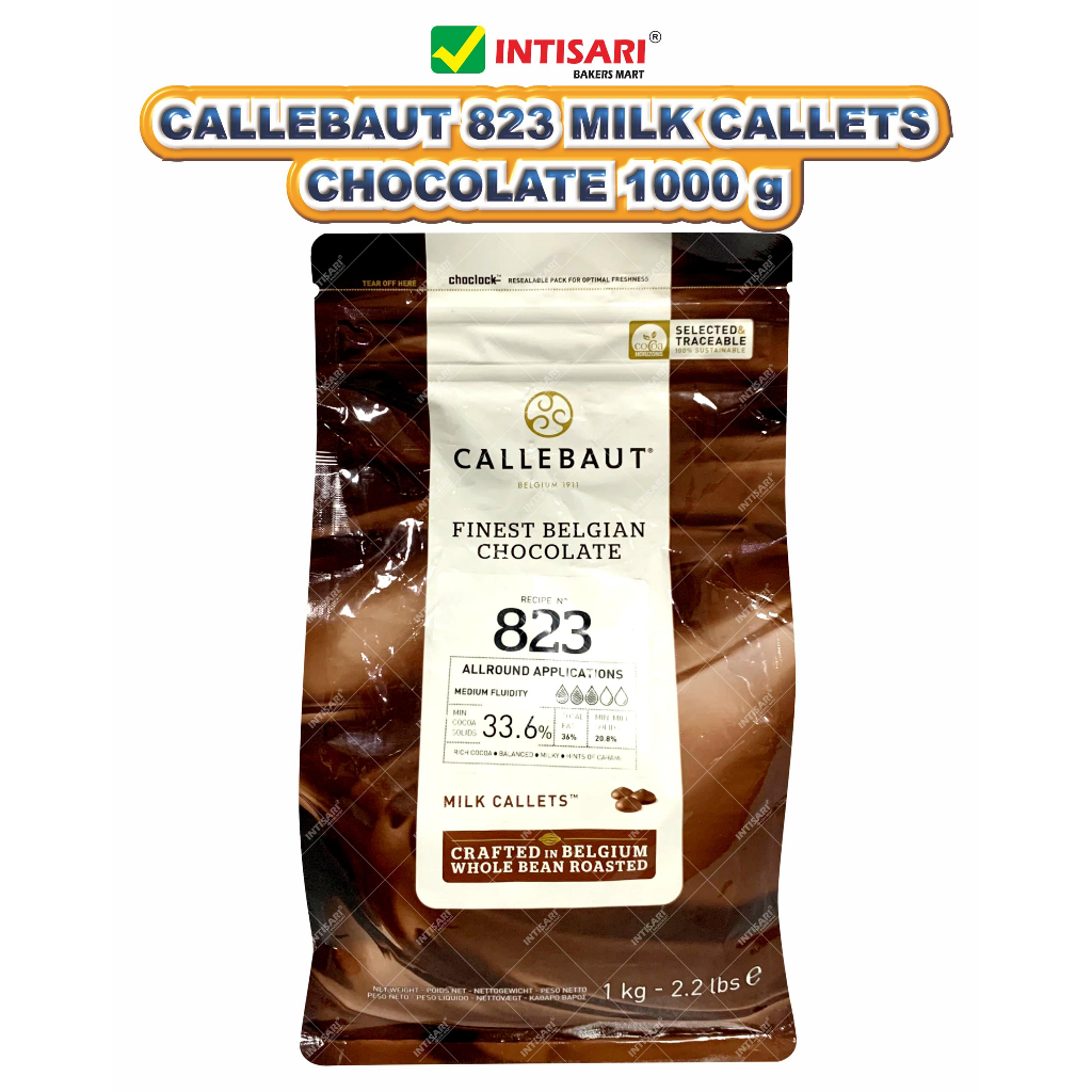 

CALLEBAUT 823 MILK CALLETS CHOCOLATE 1000 G