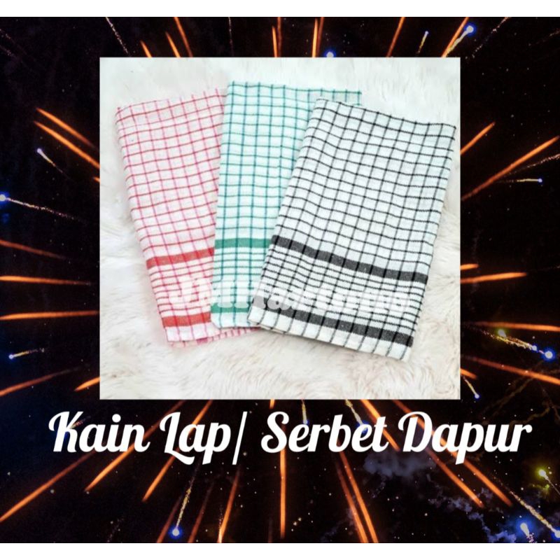 Kain Serbet Lap Piring/ Serbet Dapur/ Kain Lap Tangan