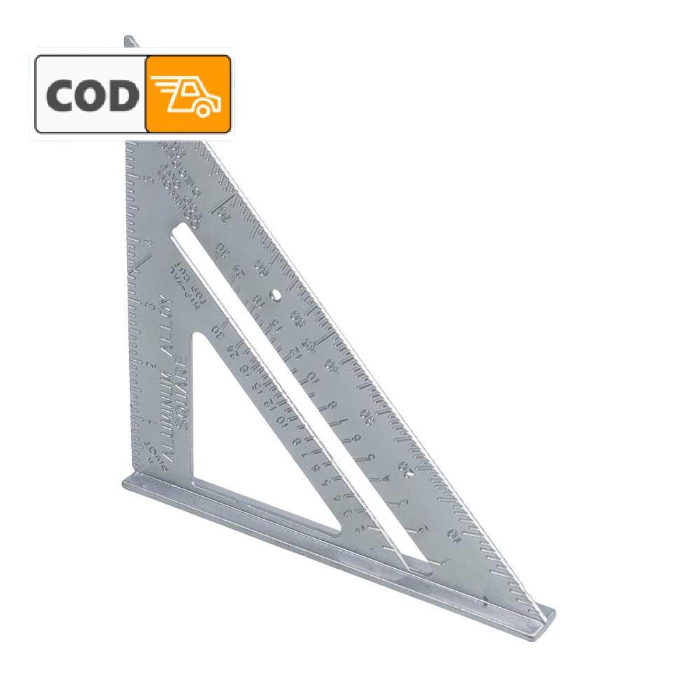 

ART A47Q Penggaris Siku Segitiga Sudut 9 Derajat Bahan Aluminium Kuat Tidak Mudah Rusak Patah Pengerjaan Tukang Kayu Bangunan Mistar Multifungsi Triangle Ruler