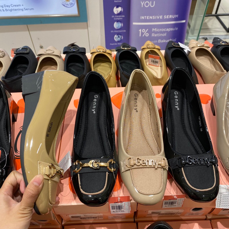 Genny Original Tinkel sepatu wedges wanita