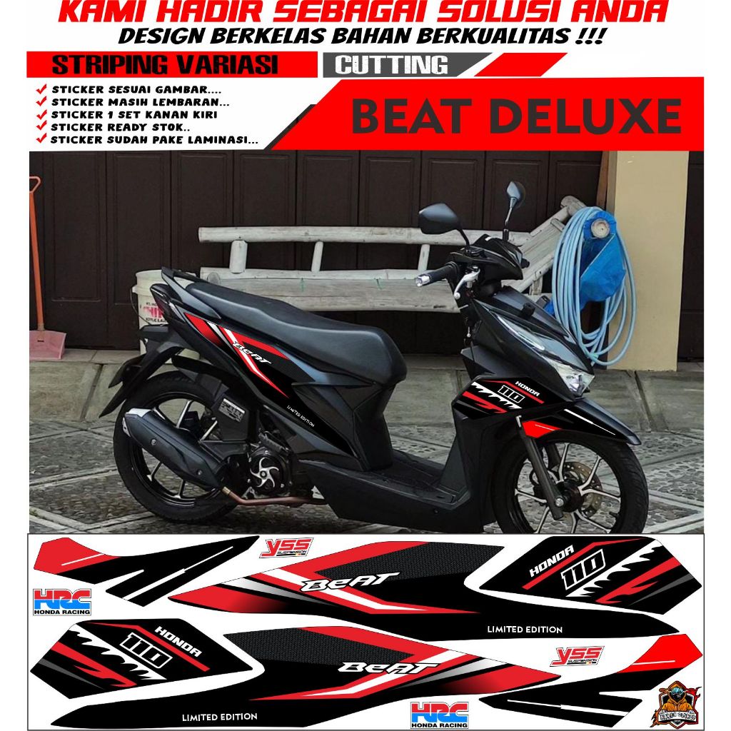 STRIPING VARIASI THAILAND SIMPLE TERBARU HONDA BEAT DELUXE,STICKER MOTOR BEAT DELUXE