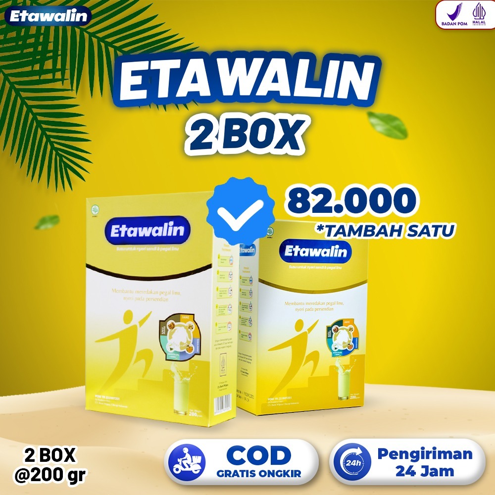 

Etawalin Paket 2 – Susu Kambing Etawa Tingkatkan Kepadatan & Kesehatan Tulang Sendi Susu Anti Asam Urat Rematik Reumatik Nyeri