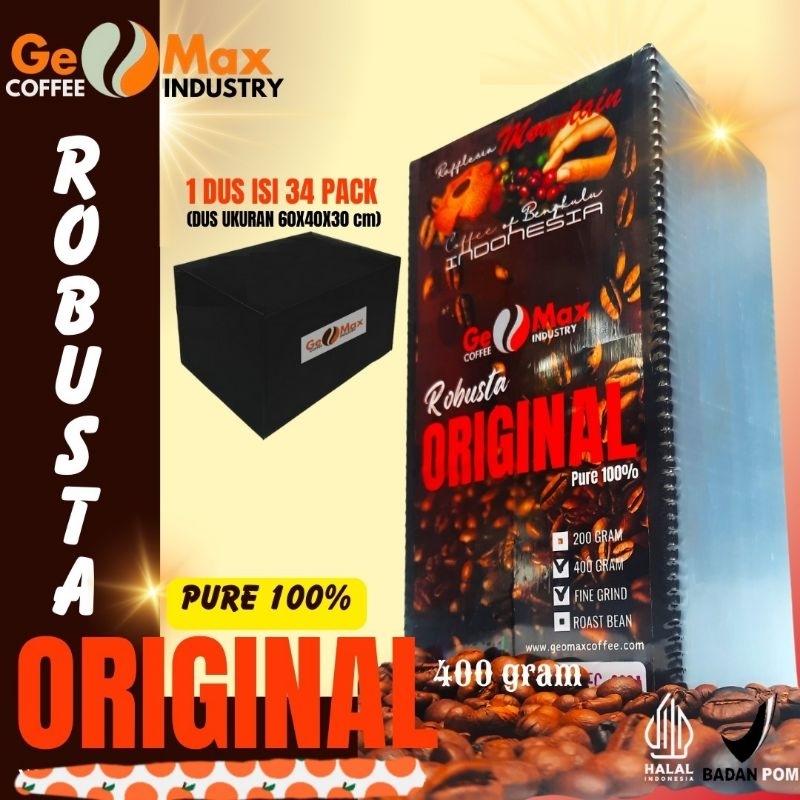 

GEOMAX COFFEE ROBUSTA REGULER 400 gram
