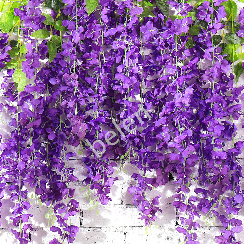 Bunga Hias Wisteria Ornamen Tanaman Flower Bunga plastik  F40 Buatan Hias Dekorasi / Bunga gantung Tanaman Hias Indoor 50CM