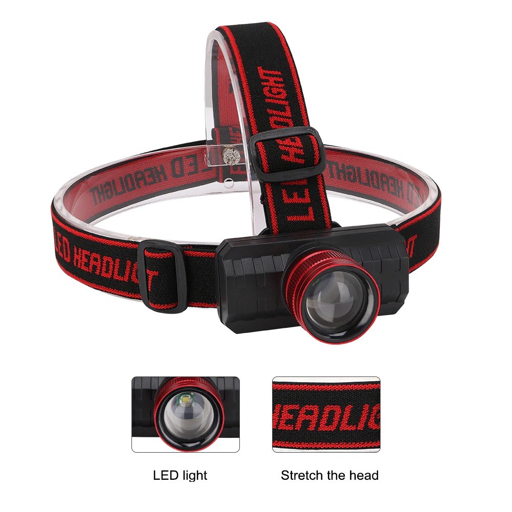 Senter Kepala Charger Free USB 1806