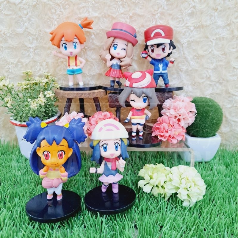 Action Figure Trainer Pokemon Set 6in1 Figurin Pokemon Trainer