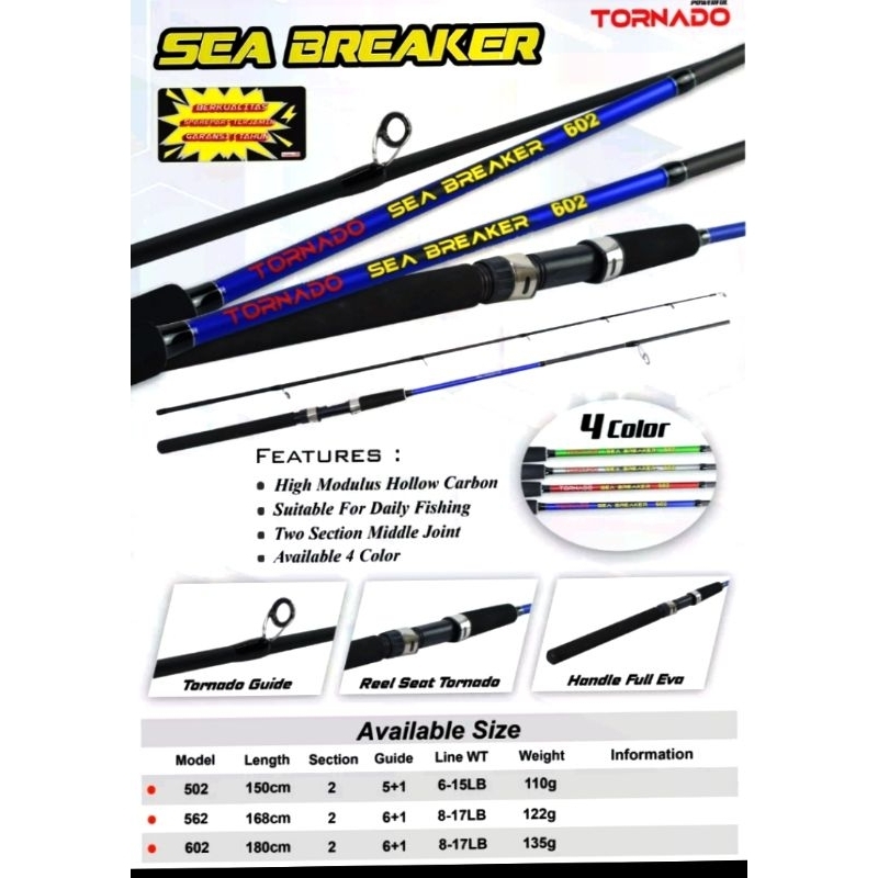 Joran spinning carbon Tornado Sea Breaker