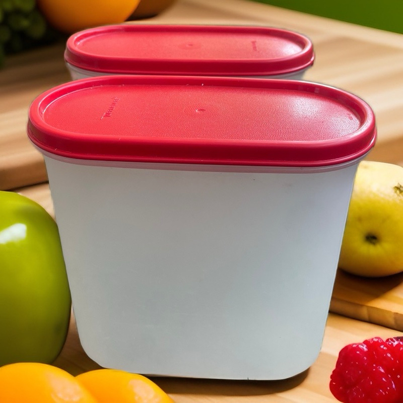 toples preloved second oval 1,7L tutup baru original tupperware