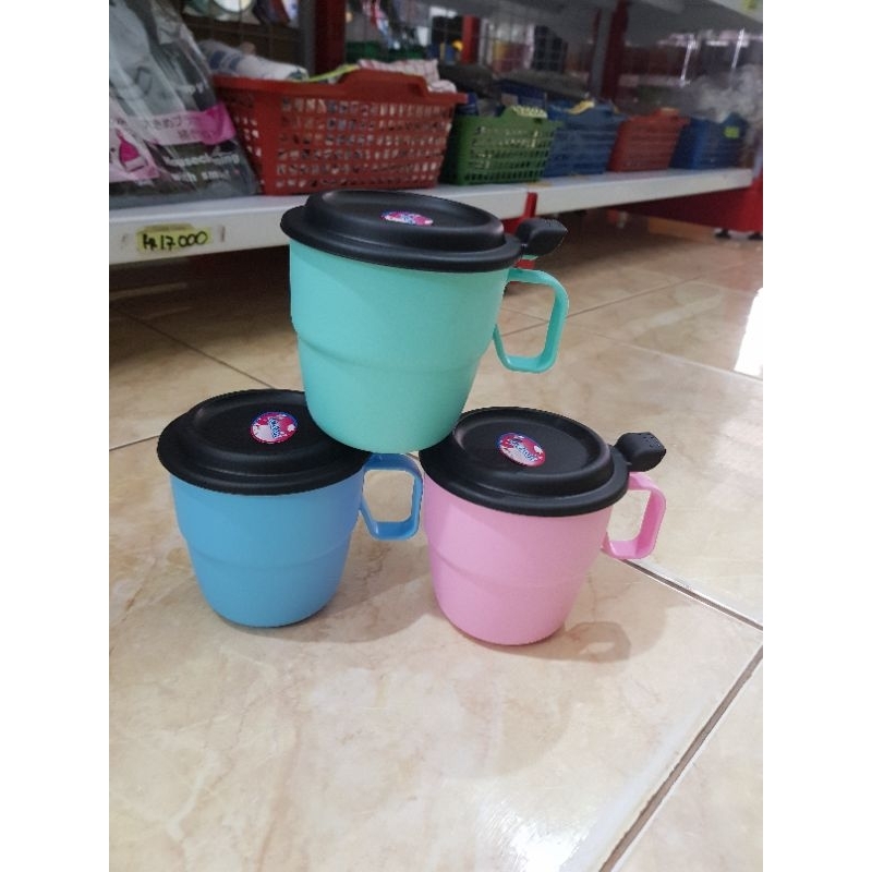 Cangkir minum tutup plastik/Cangkir tutup vaneta