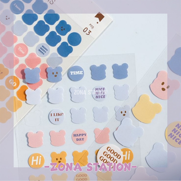 

[ZS] 3 Lembar / Sticker Color Deco Decorating Journaling Scrapbook