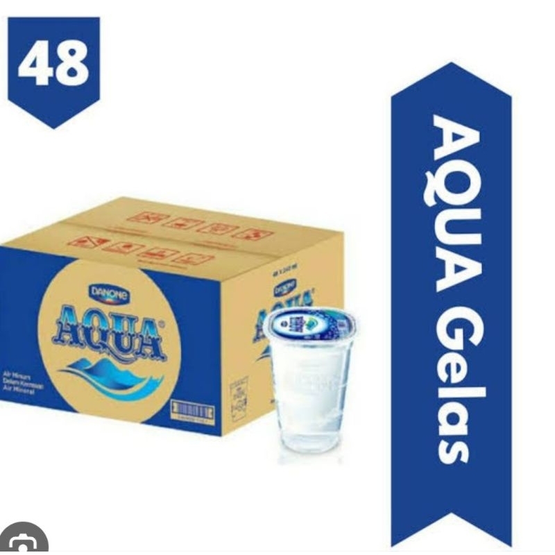 

AIR MINERAL AQUA GELAS 220ML (1 KARTON ISI 48 PCS)