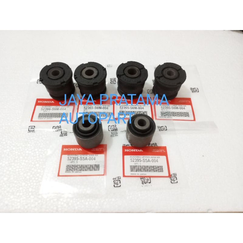 BUSHING BOSH SAYAP ARM UPPER LOWER  BELAKANG  CRV GEN 2 STREAM cIVIC ES CENTURY SET 6 PCS