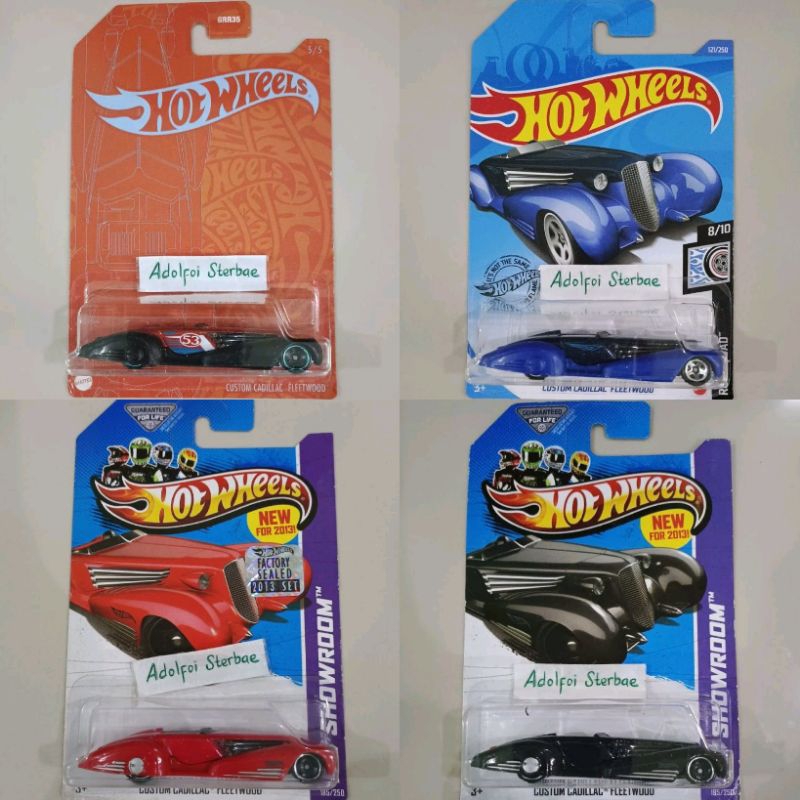 hotwheels hot wheels custom cadillac fleetwood edisi orange and blue satin 53 53th anniversary hw sh