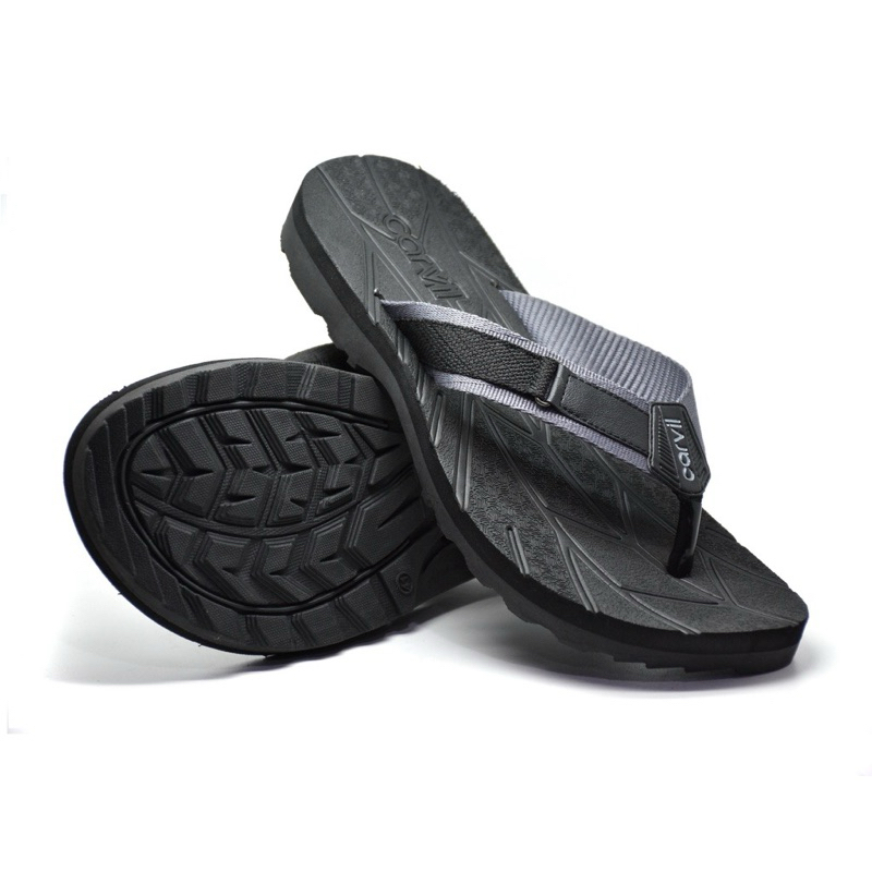 Carvil Sandal Jepit Pria Cafu-M Black/Grey