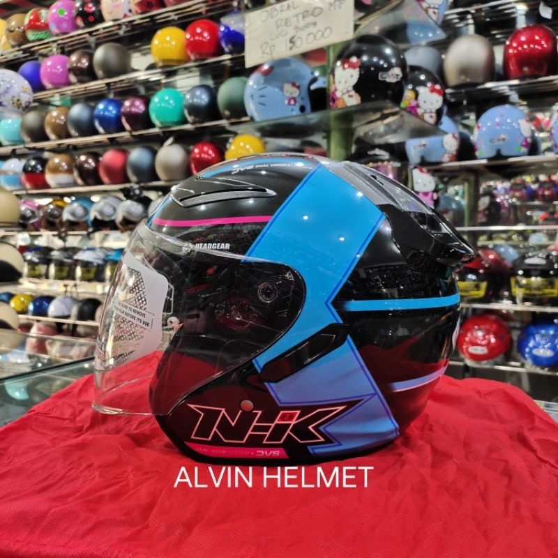 Helm NHK R1 Motif Napoleon Black/Blue / NHK Half face original