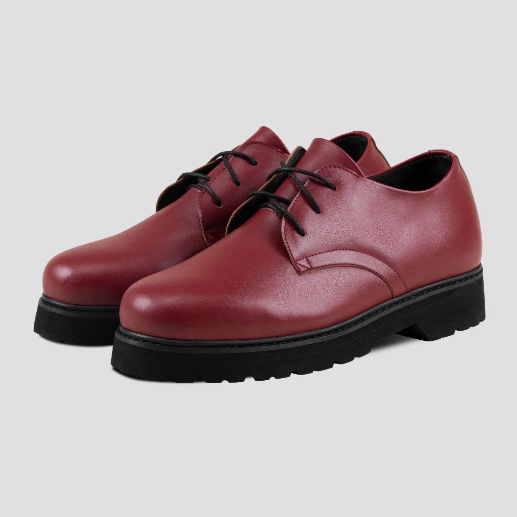 Jackwell - Atlas Derby Red - Sepatu Formal - Sepatu Derby - Sepatu Pria - Sepatu Wanita