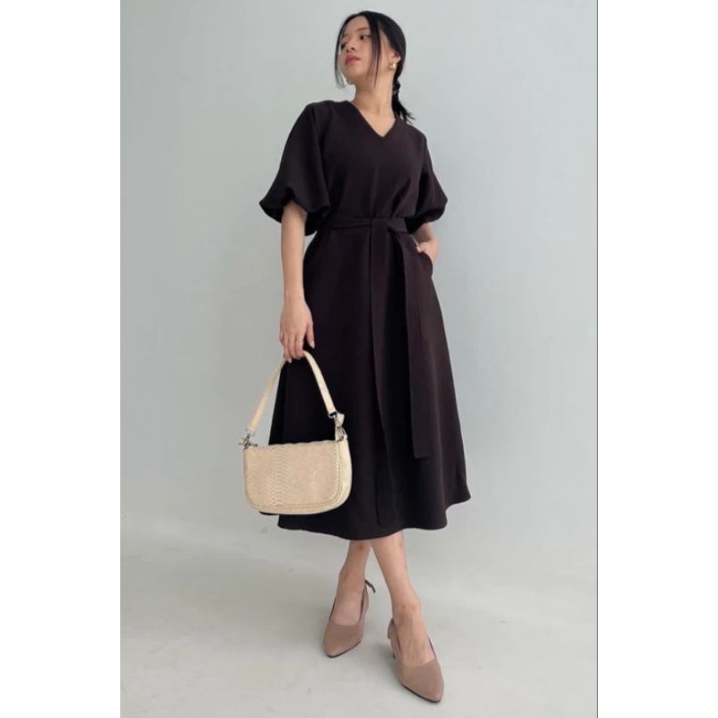 Dai dress by Gracias label warna brown second