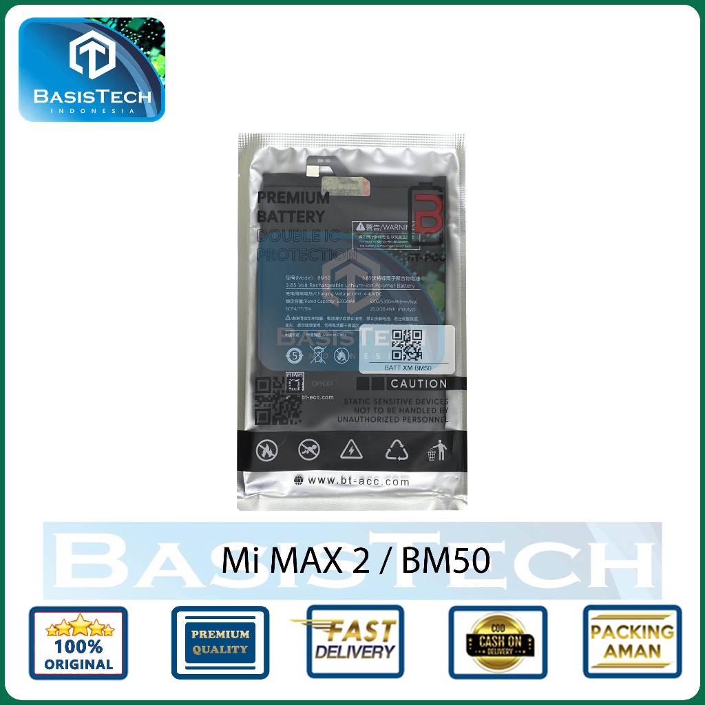 BATERAI XIAOMI Mi MAX 2 BM50 - BT-ACC DOUBLE IC POWER PROTECTION