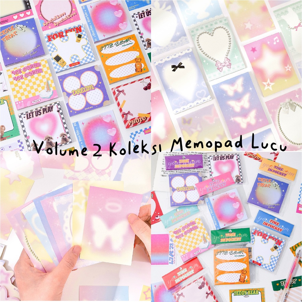 

[Nokai Space] V2. Koleksi Memopad Ins Korea Aesthetic Tebal Lucu / Memopad Estetik Korea / Freebies Photocard PC Memopad