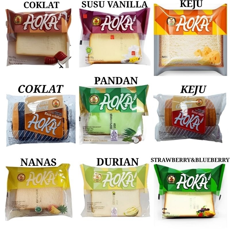 Roti Aoka Panggang/Gulung/Roti Aoka Viral / Roti AOKA (Dus)