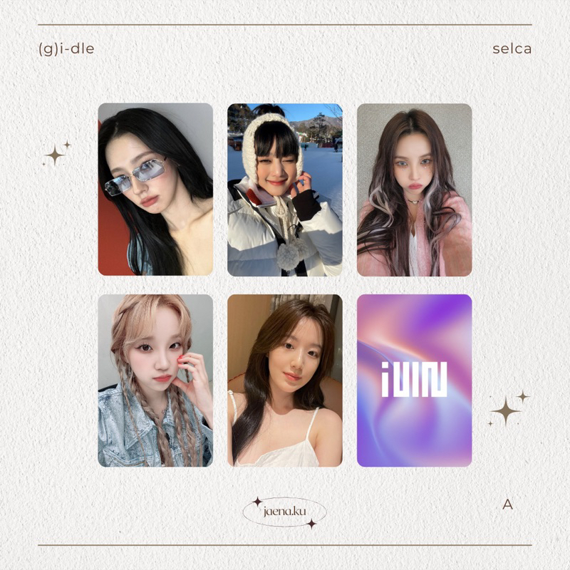 [(G)I-DLE] PHOTOCARD SELCA 2 MIYEON MINNIE SOYEON YUQI SHUHUA UNOFFICIAL