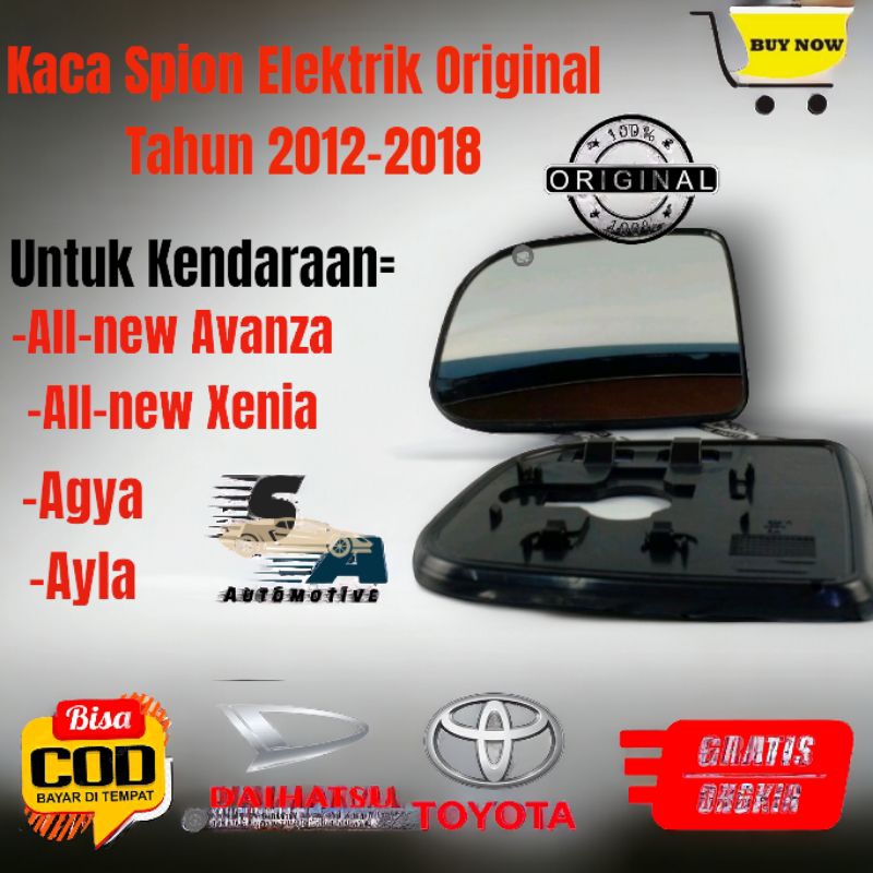 Miror-Kaca Spion All-new Avanza/ Allnew Xenia/ Agya/ Ayla/ 2012-2018 high quality