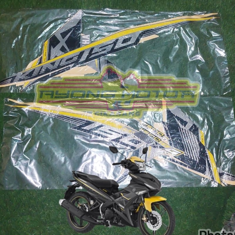 Striping Yamaha MX King 150 2017 Kuning Abu Abu