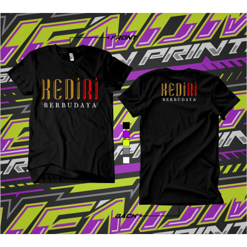 KAOS KEDIRI BERBUDAYA  HITAM PENDEK