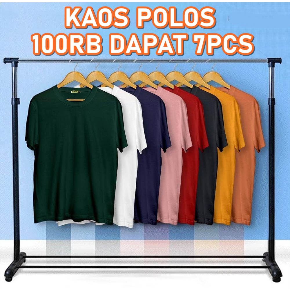 PAKET 7 KAOS POLOS TERMURAH/KAOS POLOS/KAOS MURAH/KAOS KONVEKSI