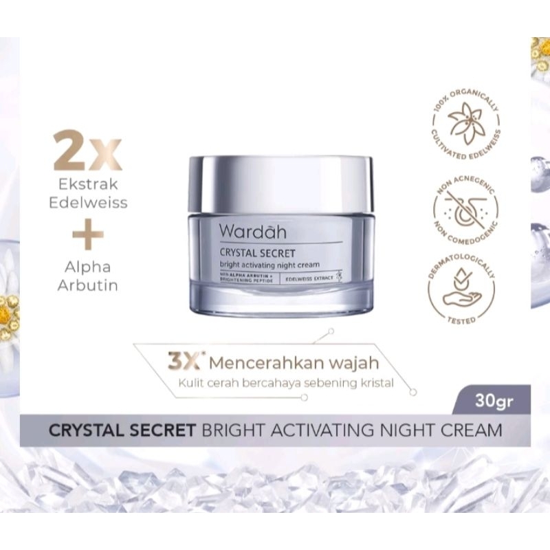 night cream Wardah crystal secret