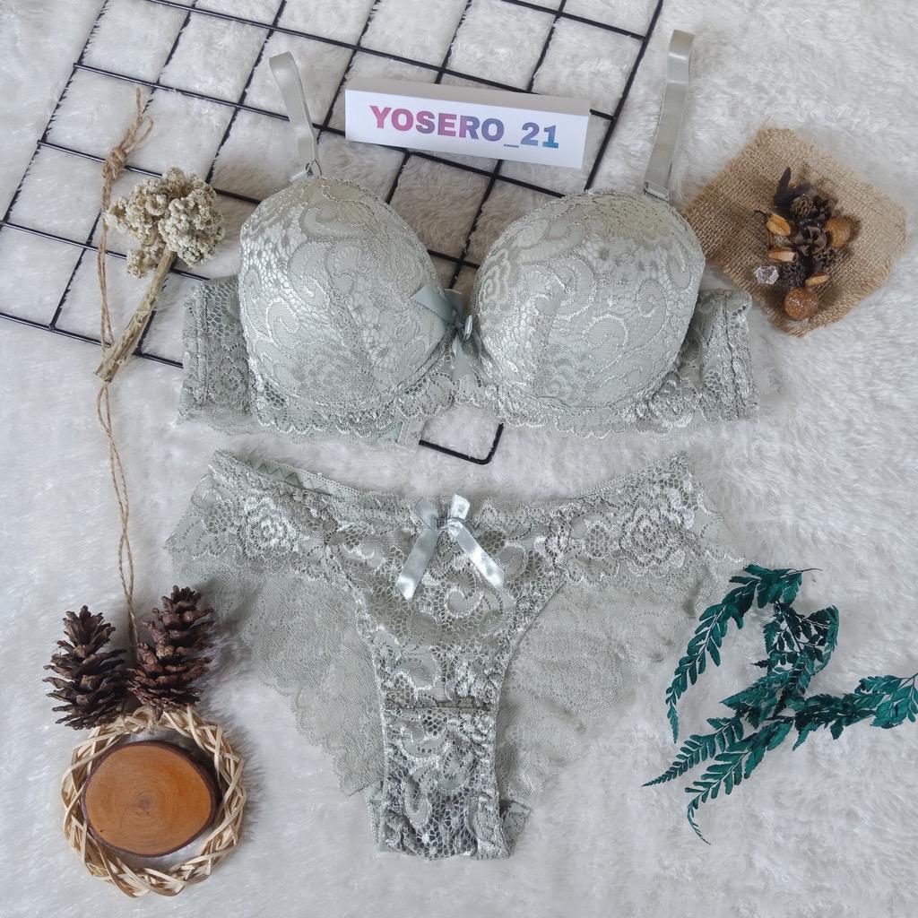 Beha Sidi Renda Kotangh Perempuan Sexy Set Bra + Cd Cewek Hadiah Kado Khotanh Istri Pengantin 2In1 S