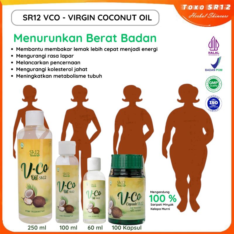 SR12 VCO / untuk Diet Menurunkan Berat Badan Mengurangi Rasa Lapar , Puasa sehat dan Kuat / Virgin C
