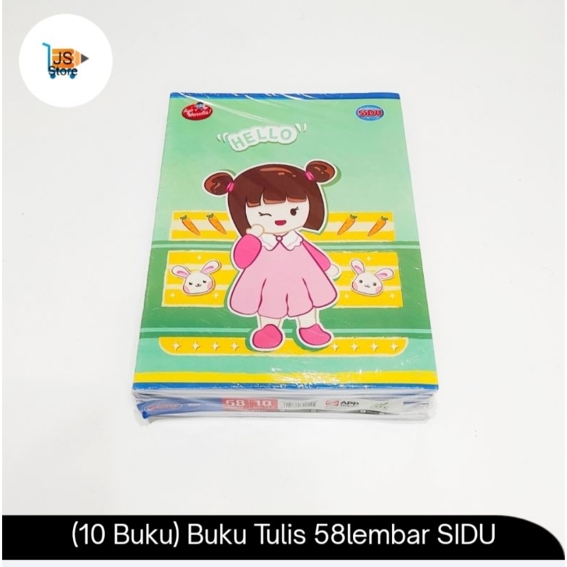 

(10 Buku) Buku Tulis 58 lembar SIDU