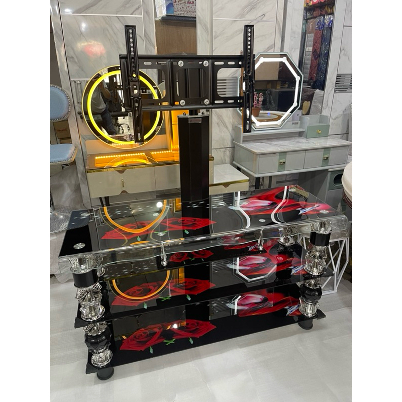 (KHUSUS JABOTABEK) BUFFET TV / RAK MEJA  / MEJA TV KACA BRACKET