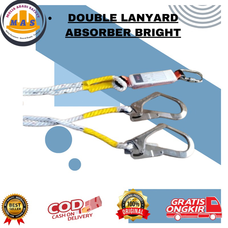 

DOUBLE LANYARD ABSORBER BRIGHT / Double Lanyard Bright Murah / Lanyard Bright