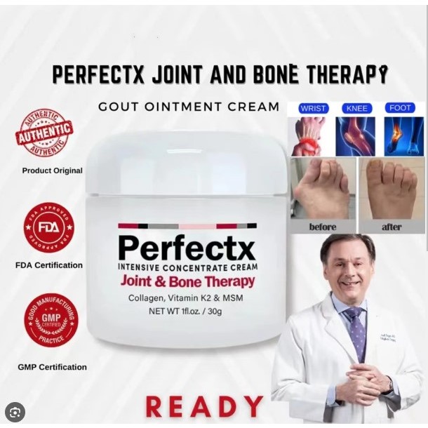 Perfectx Joint Bone Therapy 100% Original - Krim Pengobatan Asam Urat Terapi Sendi Dan Tulang 30g Asli