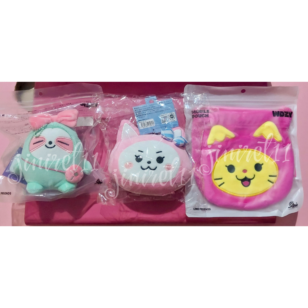 WDZY itzy official merch mobile doll stand Lya, Eco bag Cabbit, Mobile Face Pouch Hatt