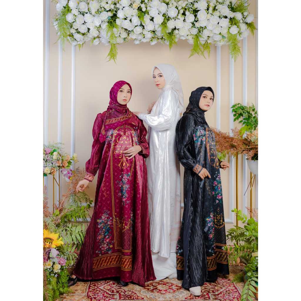 ALCAVELLA - ELEGANZA DRESS SETHIJAB | DRESS MUSLIM WANITA | GAMIS MUSLIM | DRESS MEWAH | DRESS TERBA