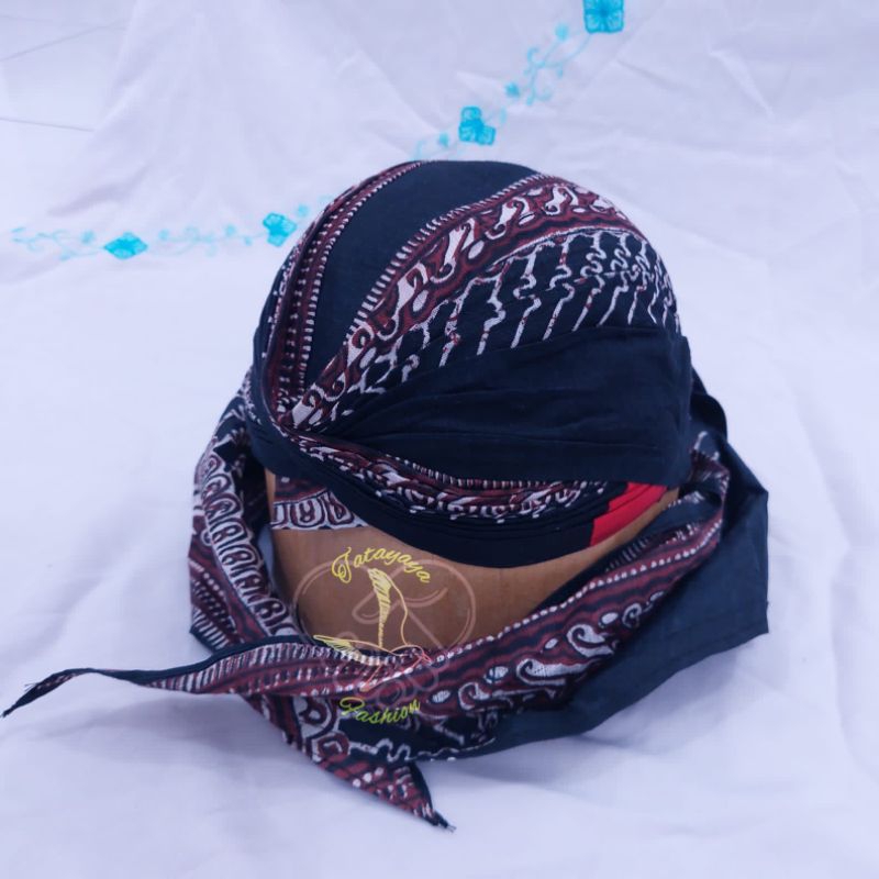 BLANGKON LIPAT MOTIF PARANG MODEL SLIWIR/KUNCIR || BLANGKON ADAT JAWA UNTUK DEWASA || PARANG PUTIH D