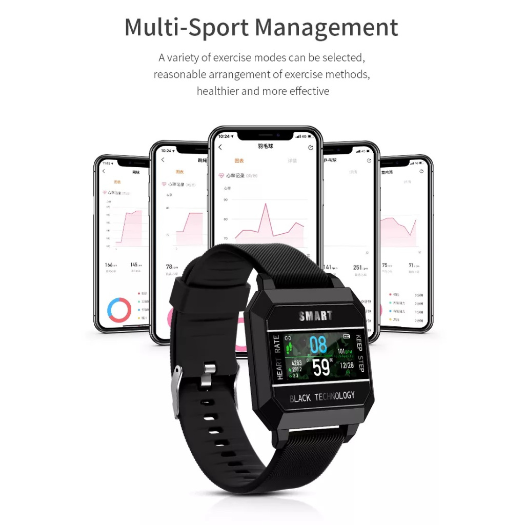 SKMEI F8A Original Jam Tangan Pria Wanita Smart Watch Bluetooth Tahan Air