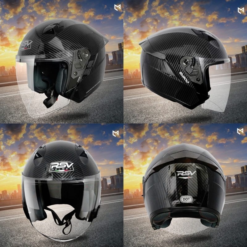 RSV HELMET SV300 DOUBLE VISOR HELM RSV SV300 CARBON GRAPHIC
