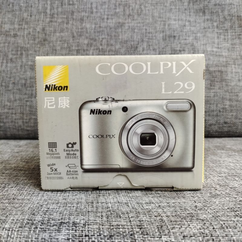 Nikon Coolpix L29 Kamera Digital 16MP 5x Zoom Baterai AA