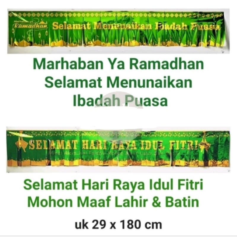 Banner Backdrop Idul Fitri Selamat Ibadah Idul Fitri Puasa Garland Ornamen Idul Fitri Ramadhan
